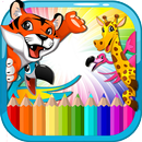 Tiere Färbung Buch-Super APK
