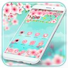 Beautiful Pink Flower Theme иконка