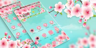 برنامه‌نما Beautiful Pink Flower Theme عکس از صفحه