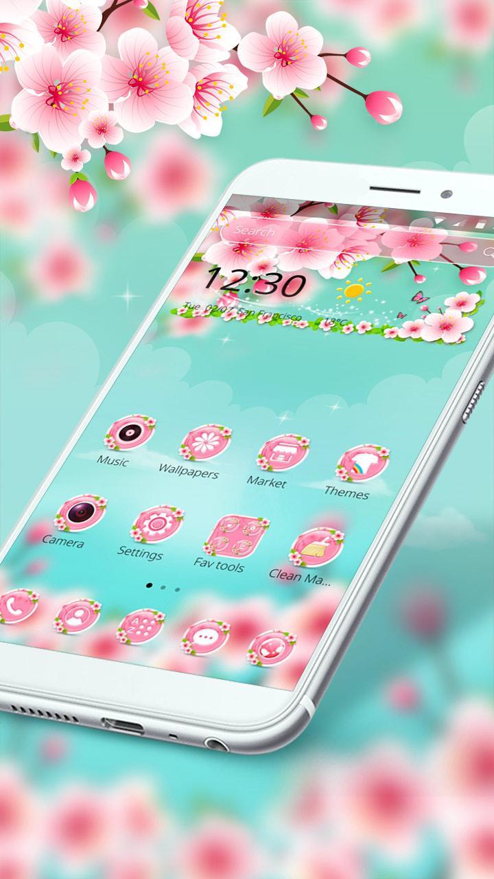 Beautiful Pink Flower Theme For Android Apk Download,How To Stop Dog Barking When Left Alone