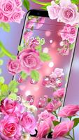 Beautiful Pink Rose Theme स्क्रीनशॉट 1