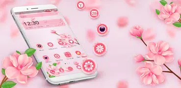 Beautiful Pink Flower Theme