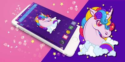 Beautiful Purple Unicorn Theme syot layar 3