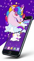 Beautiful Purple Unicorn Theme 海報