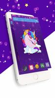 Beautiful Purple Unicorn Theme syot layar 1