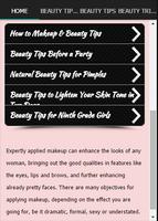 Beauty Tips And Tricks capture d'écran 1