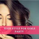 Hair style for girls party step by step icon