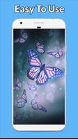 3D Neon Butterfly Wallpaper Affiche