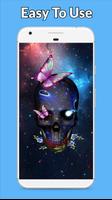 Galaxy Skull Wallpaper Affiche