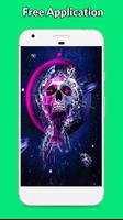 Galaxy Skull Wallpaper Ekran Görüntüsü 2