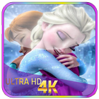 Frozen Wallpaper Anna and Elsa icon