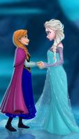 Frozen Wallpaper Anna and Elsa постер