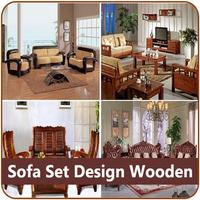 Sofa Set Design Wooden Affiche