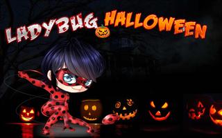 Ladybug Chibi Halloween Hero الملصق