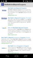 Bed Bath & Beyond Coupons capture d'écran 1