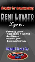 Demi Lovato Lyrics Affiche