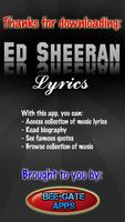 Ed Sheeran Lyrics poster