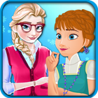 ❄ Frozen Sisters Work Dress up Game icône