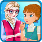 ❄ Frozen Sisters Work Dress up Game ไอคอน