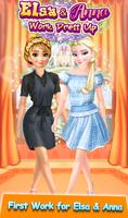 Poster ❄ Frozen Sisters Work Dress up Game