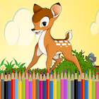 Coloring of Deer and Crocodiles - Learning Color иконка