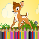 Coloring of Deer and Crocodiles - Learning Color APK