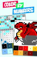 Color by Number  Pixel Art Sandbox Coloring Book poster