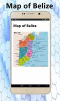 Belize map Affiche