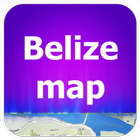 Belize map travel icône