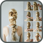 How to make braids and hairstyles step by step icône