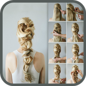 How to make braids and hairstyles step by step icon