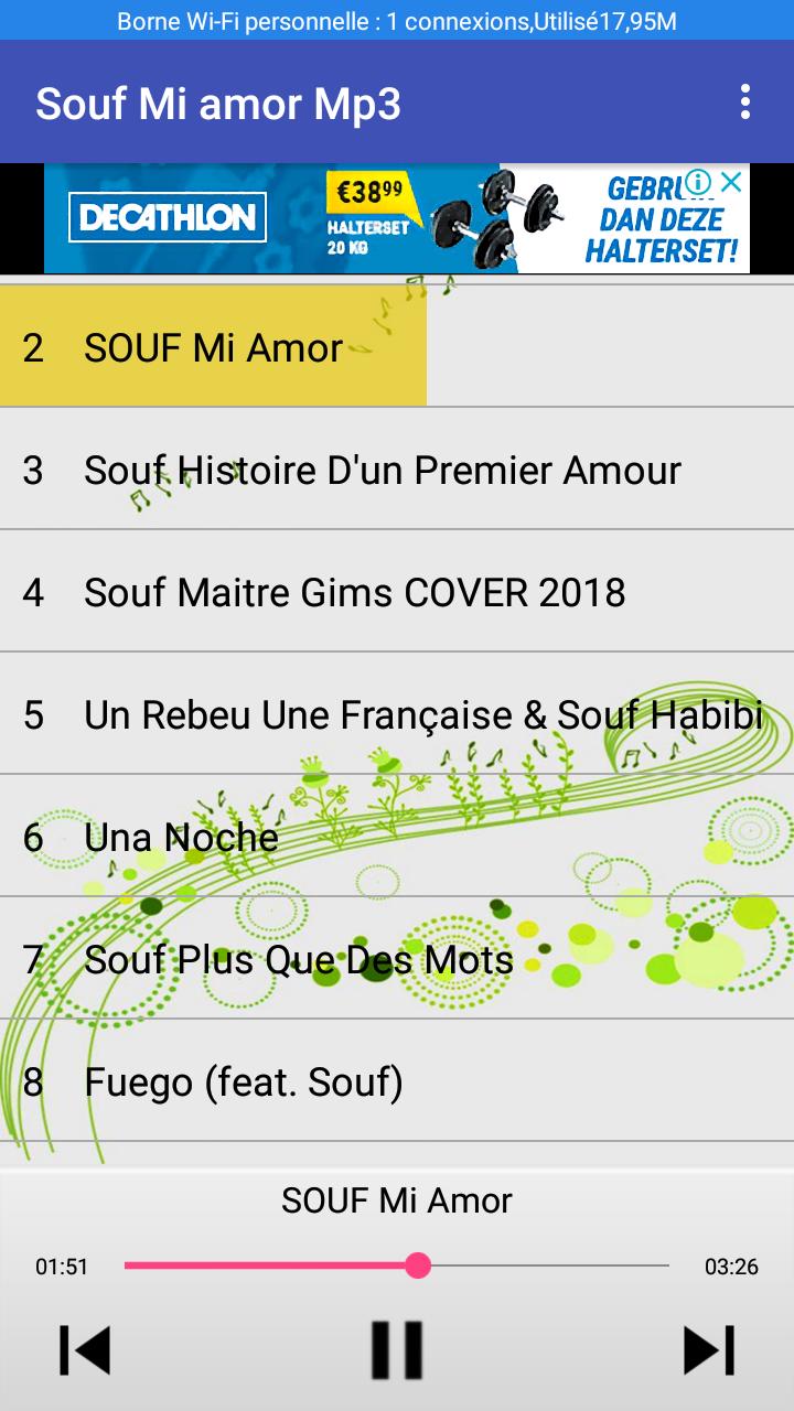 Souf Mi Amor Chansons MP3 APK voor Android Download