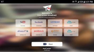 myCaster Live Screen Broadcast โปสเตอร์