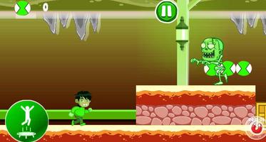 Zombie Ben 10 Run Game capture d'écran 1