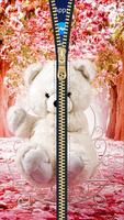 Teddy Bear Zipper Lock Screen HD Affiche