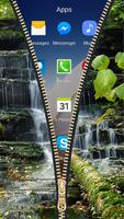 Waterfall Zipper Lock Screen HD screenshot 2