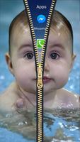 Cute Baby Zipper Lock Screen HD скриншот 1