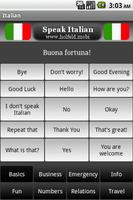 Speak Italian Free Affiche