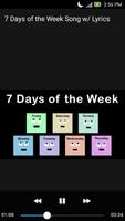 Poster 7 Days of the Week Song w/ Lyrics for Kids