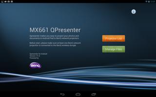 برنامه‌نما MX661 QPresenter عکس از صفحه
