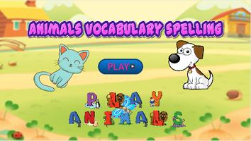 Animals Vocabulary Learning Affiche