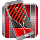 Red black zipper icône