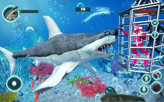 Shark Attack Game Simulator Poster