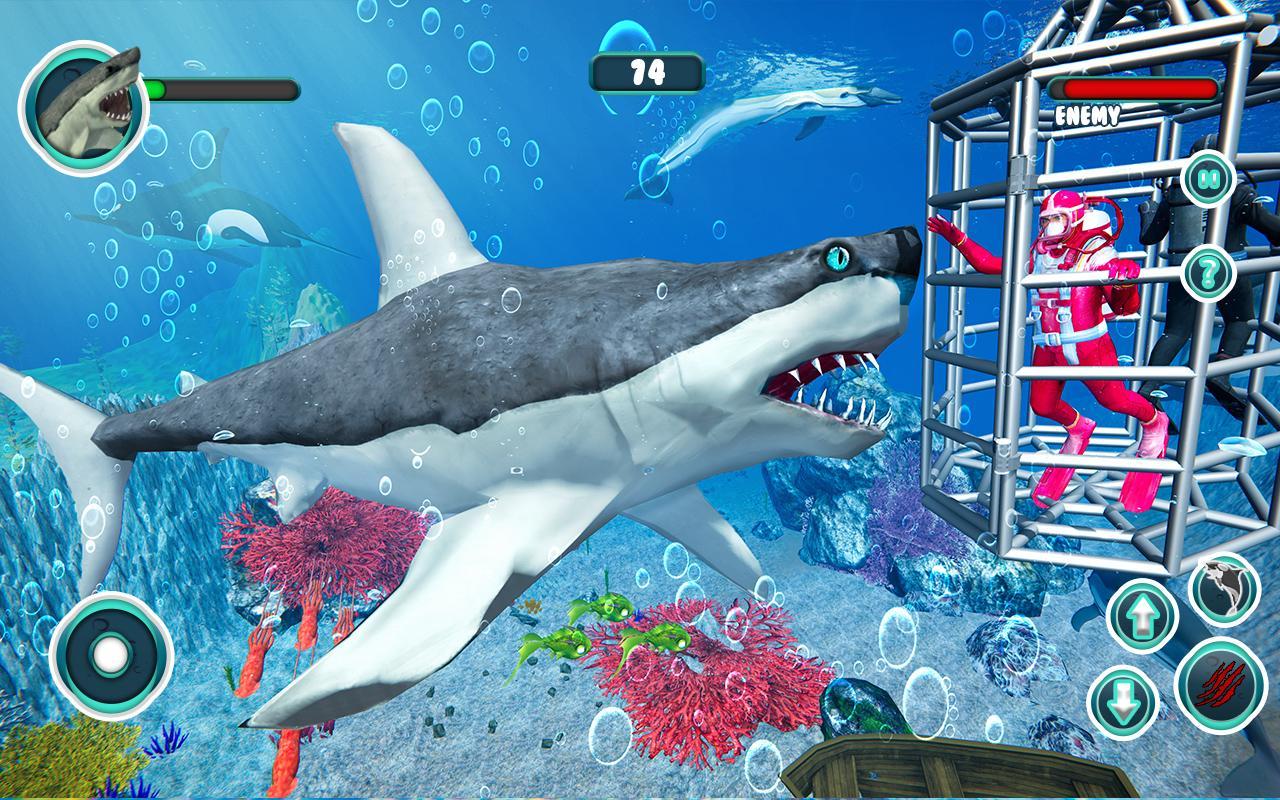Shark Attack Game Simulatorbig Shark Games For Android - attacked by a giant megalodon shark roblox shark attack