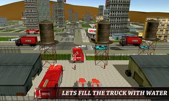 fire fighter truck simulator poster