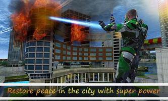 Flying super hero City Rescue Simulator Affiche