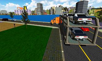 Police Cars Transporter Truck - 3D Cargo Simulator capture d'écran 1