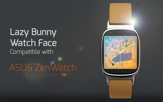 Lazy Bunny Watch Face تصوير الشاشة 1