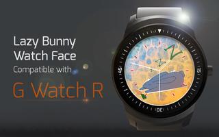 Lazy Bunny Watch Face تصوير الشاشة 3