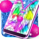 Fluffy zipper lock screen APK